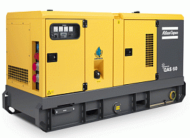 Нагрузочные испытания ДГУ Atlas copco QAS 60 FLX дизельного генератора Atlas copco QAS 60 FLX